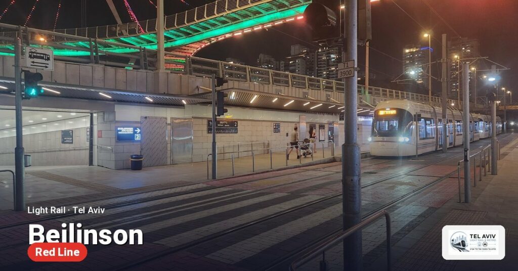 Beilinson station on the Red Line of the Tel Aviv light rail