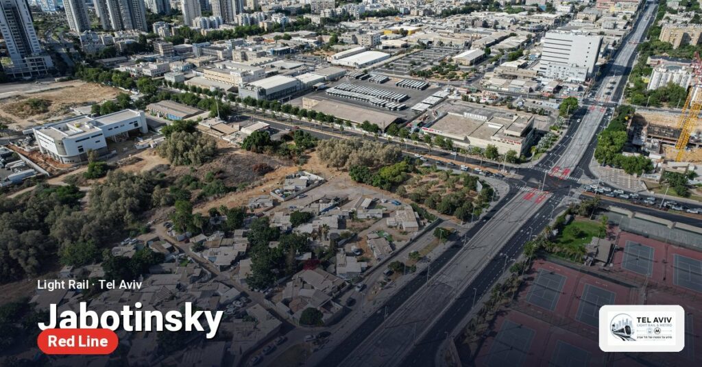 Jabotinsky station on the Red Line of the Tel Aviv light rail