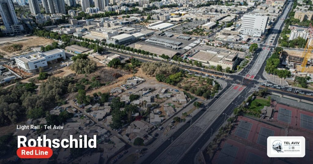 Rothschild station on the Red Line of the Tel Aviv light rail